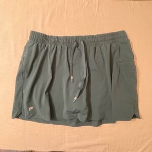Fabletics  Women's 2X Athleisure‎ Skort Teal Green Elastic Waist Built-in Shorts